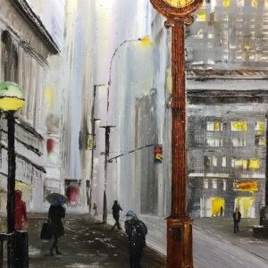 Oil Bob deller snow scene with oil