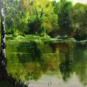 Oil lake landscape Bob Deller