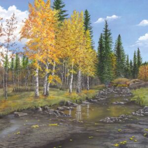 Acrylics Autumn colours by Ray Blissitt