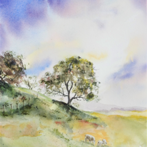 Watercolour Spring has sprung by Frances Barthorpe