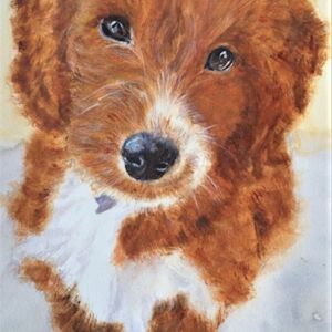 Watercolour Puppy Love by Frances Barthorpe