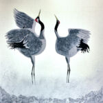 Acrylics Dancing on ice by Sue Eaton