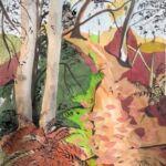 watercolour Autumn walk by Moira Fraser Steele