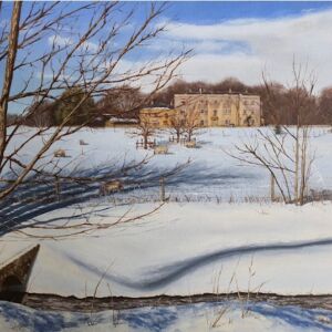 Oil Carlton Park in the snow by Joe Stevens