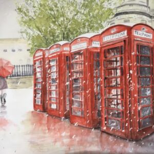 Watercolour Missed call by Di Fackerall