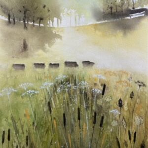 Watercolour Clearing in the forest by Catherine Potter