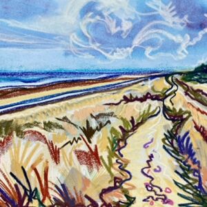 Pastel North Norfolk coast path by Patrick Will Baker